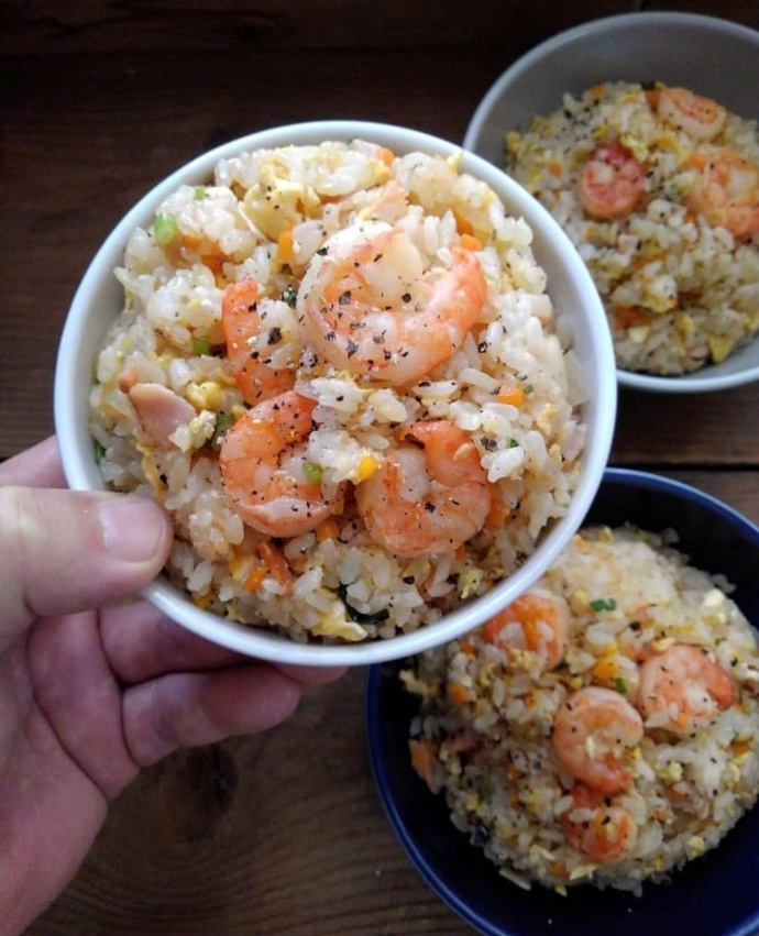 虾仁蛋炒饭美图
