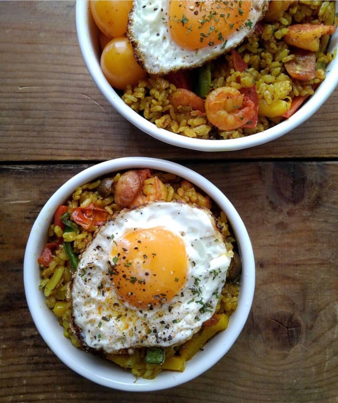 虾仁蛋炒饭美图