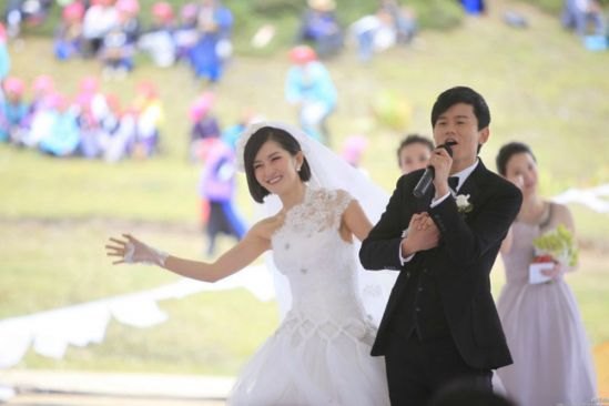 四川明星夫妻张杰谢娜婚纱照大全