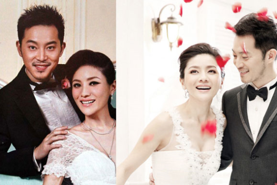 中国明星夫妻沙溢胡可婚纱照图片