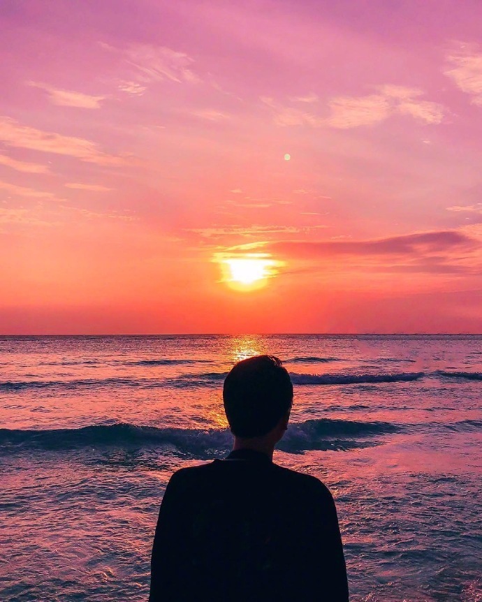 唯美夕阳图片_我喜欢落日,不管发生什么明天照样