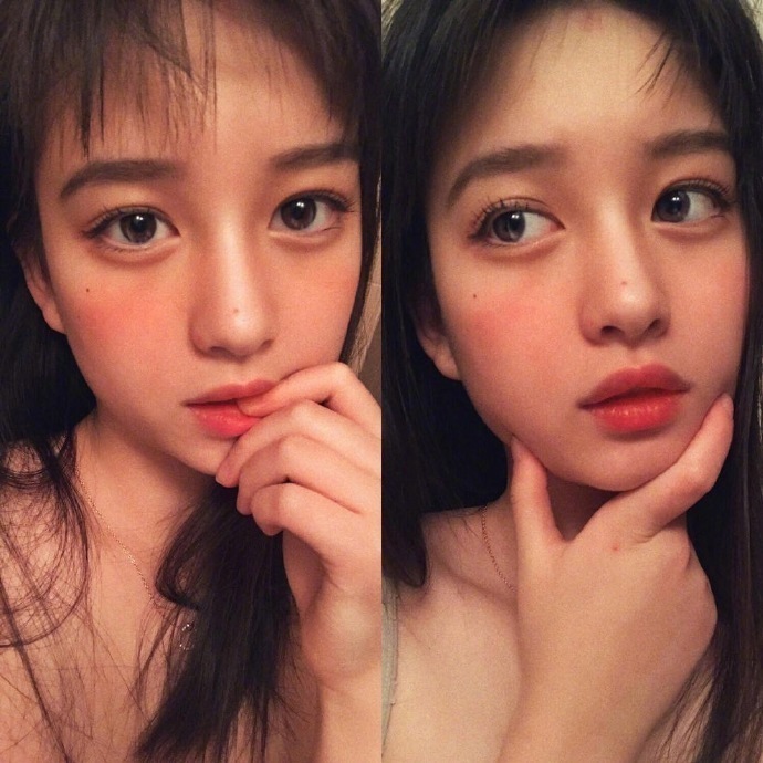 齐刘海发型图片_齐刘海女孩可软萌可暗黑的自拍