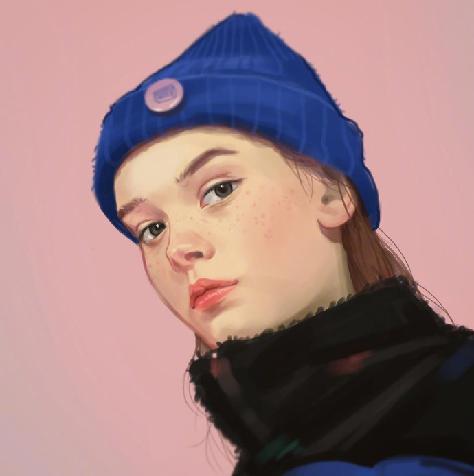 酷酷的女生头像集_插画师이태주笔下酷酷的女孩