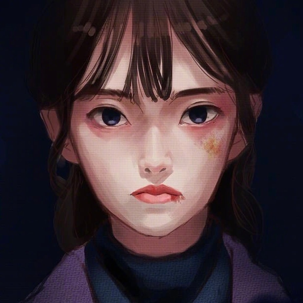 酷酷的女生头像集_插画师이태주笔下酷酷的女孩