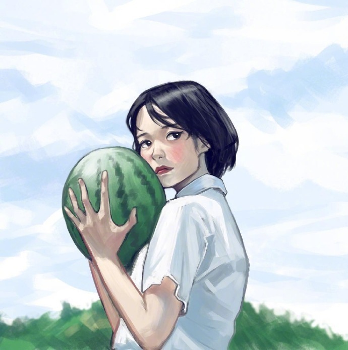 酷酷的女生头像集_插画师이태주笔下酷酷的女孩