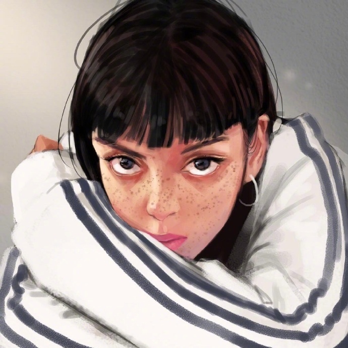 酷酷的女生头像集_插画师이태주笔下酷酷的女孩