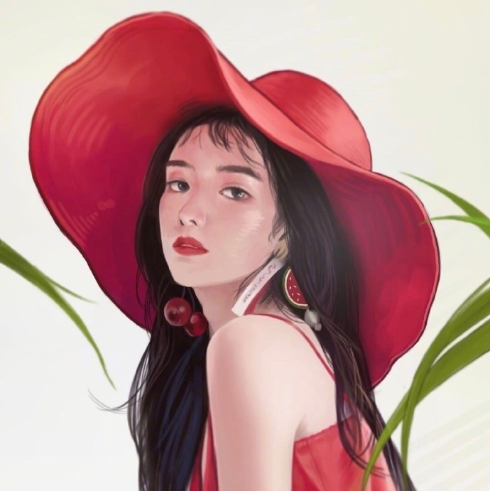 酷酷的女生头像集_插画师이태주笔下酷酷的女孩