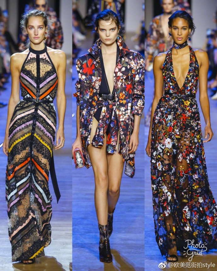 巴黎时装周欧美时装品牌Elie Saab2019春夏裙装