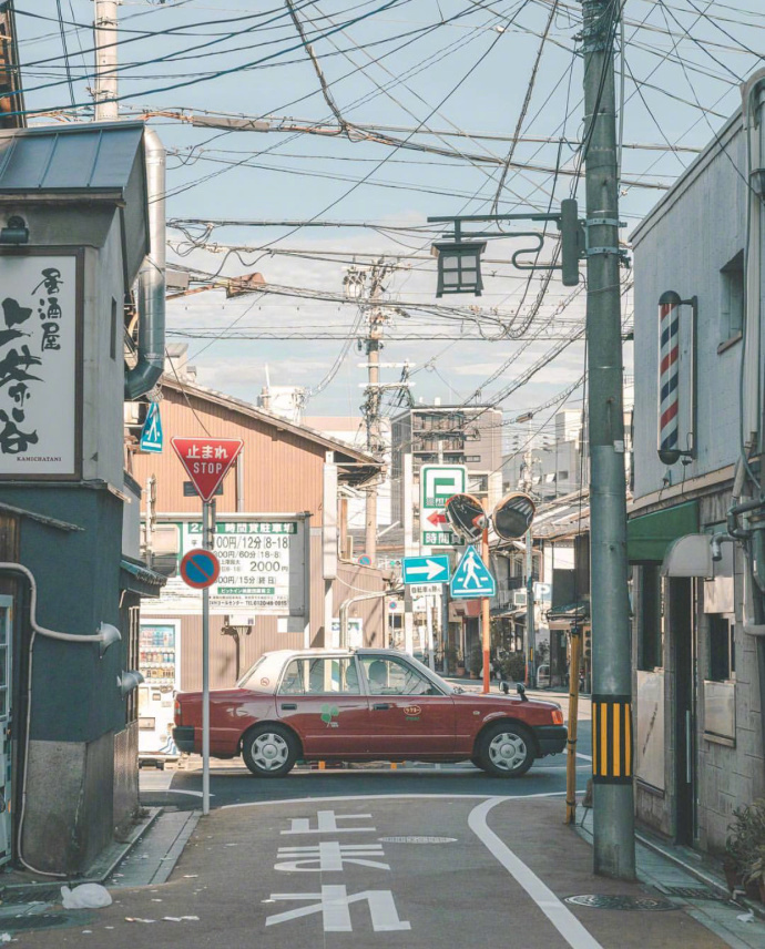 轻柔的京都街道风景图片