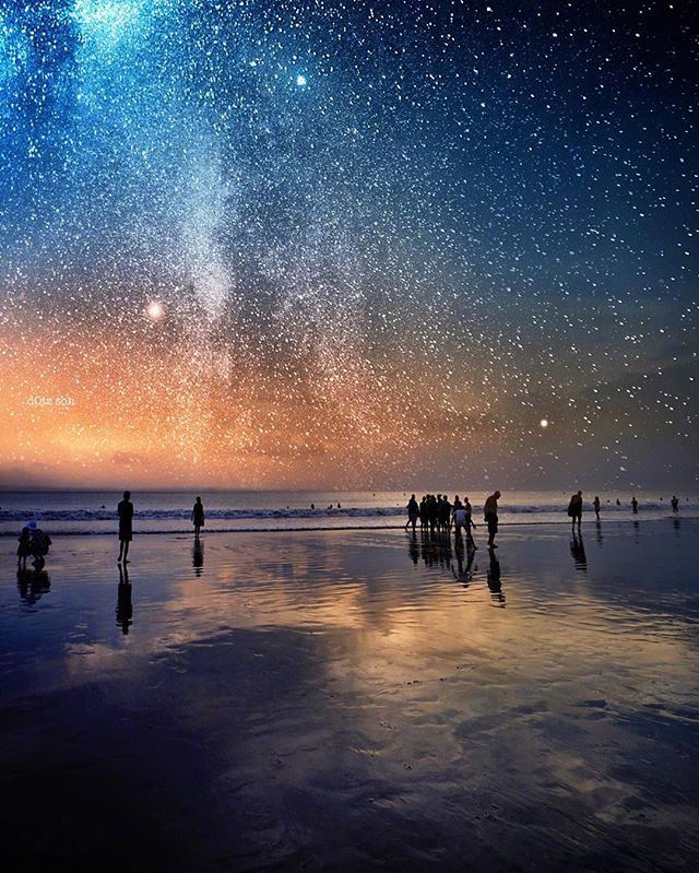 唯美蓝色星空图片