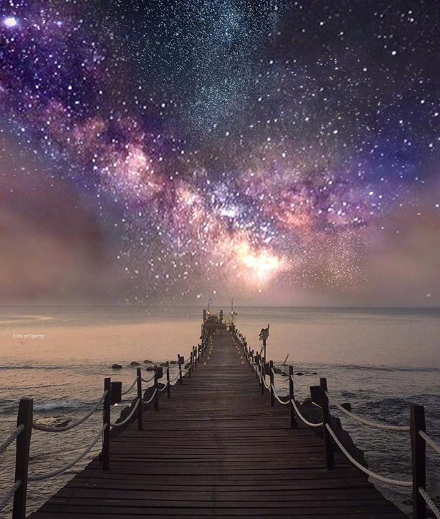 唯美蓝色星空图片