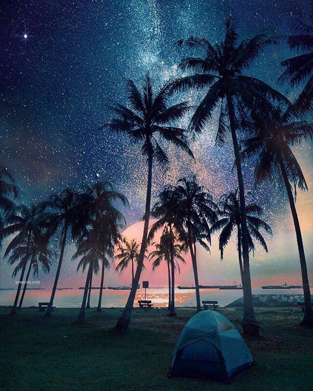 唯美蓝色星空图片