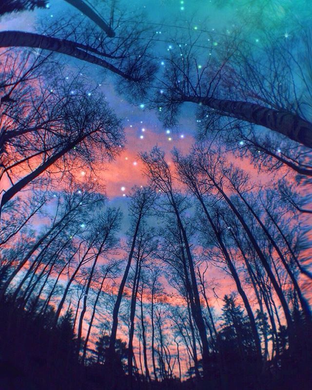 唯美蓝色星空图片