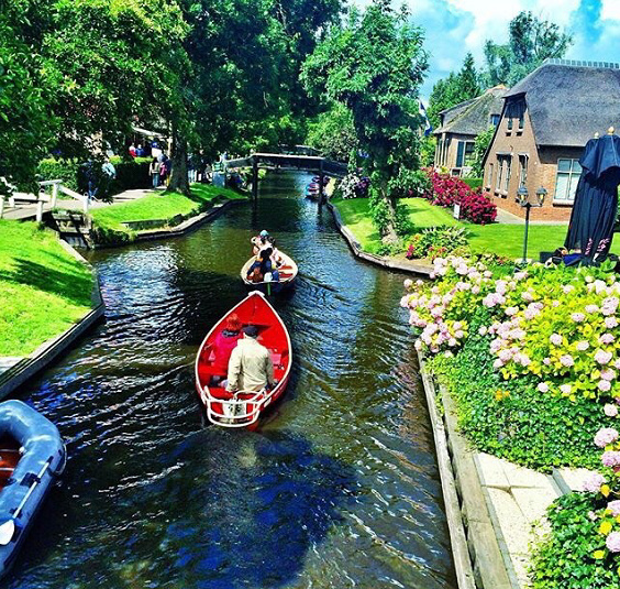 荷兰羊角村Giethoorn风景图片梦想和你住在这里