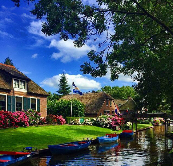 荷兰羊角村Giethoorn风景图片梦想和你住在这里