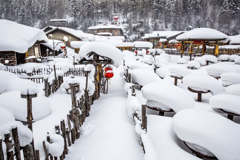 中国雪乡图片_黑龙江雪乡风景图片