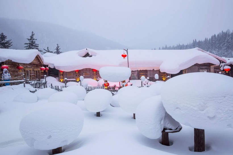 中国雪乡图片_黑龙江雪乡风景图片