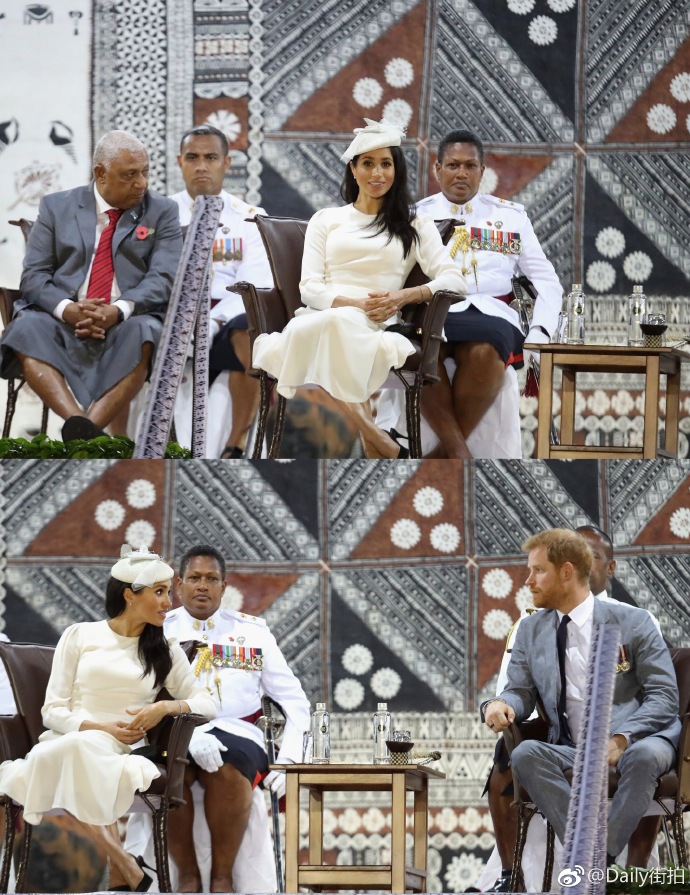 英国王室哈里王子和梅根Meghan Markle拜访斐济