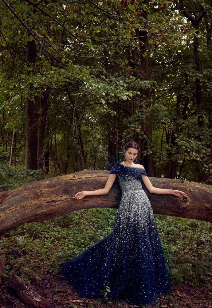 Marchesa 2019仙女裙绿野仙踪丛林里走出来的少女