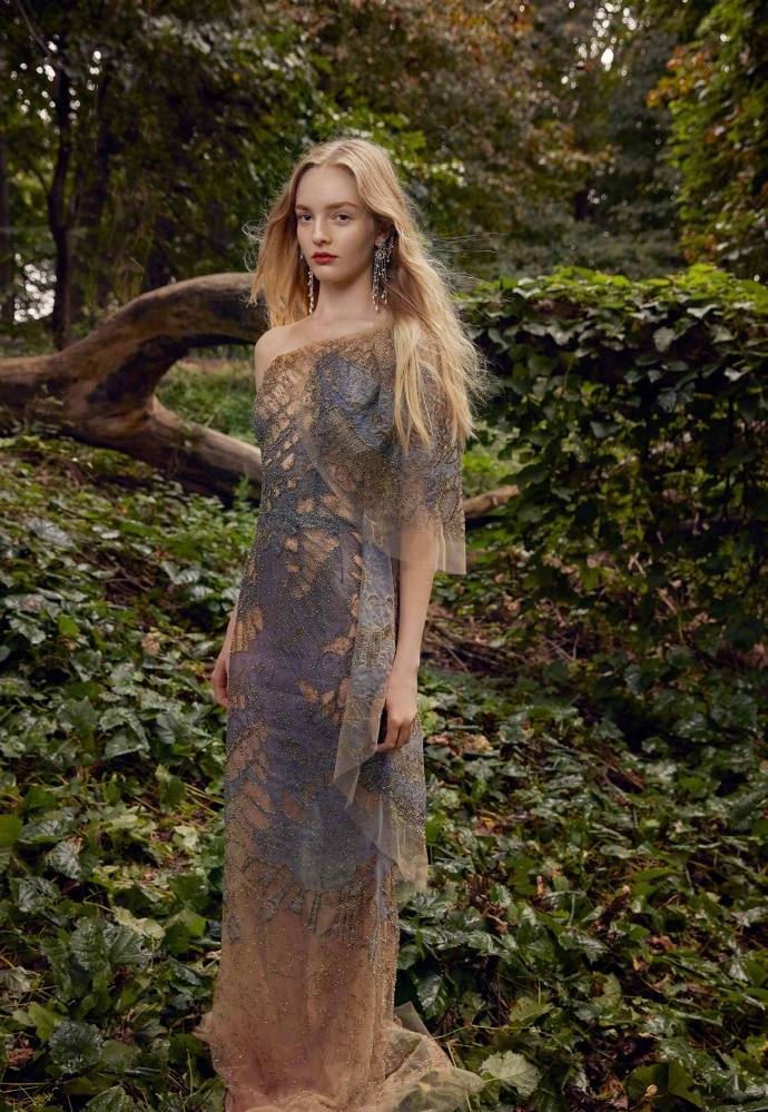 Marchesa 2019仙女裙绿野仙踪丛林里走出来的少女