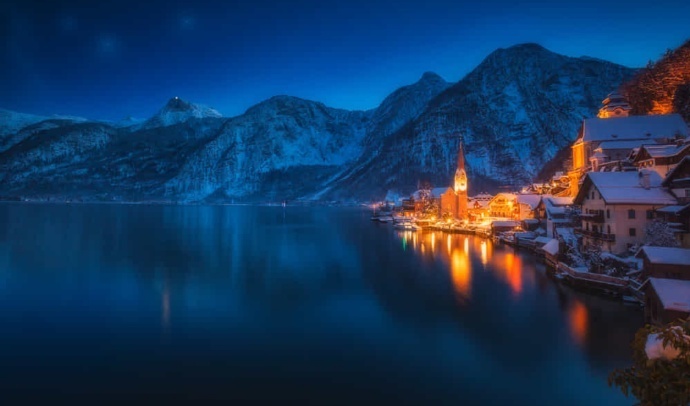 奥地利哈尔施塔特(Hallstatt)风景图片