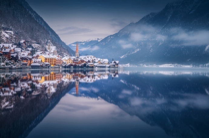 奥地利哈尔施塔特(Hallstatt)风景图片