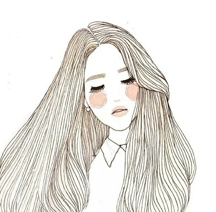 铅笔画头像女生图片