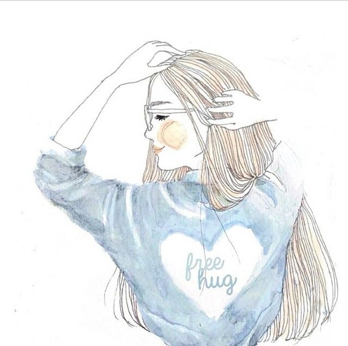 铅笔画头像女生图片