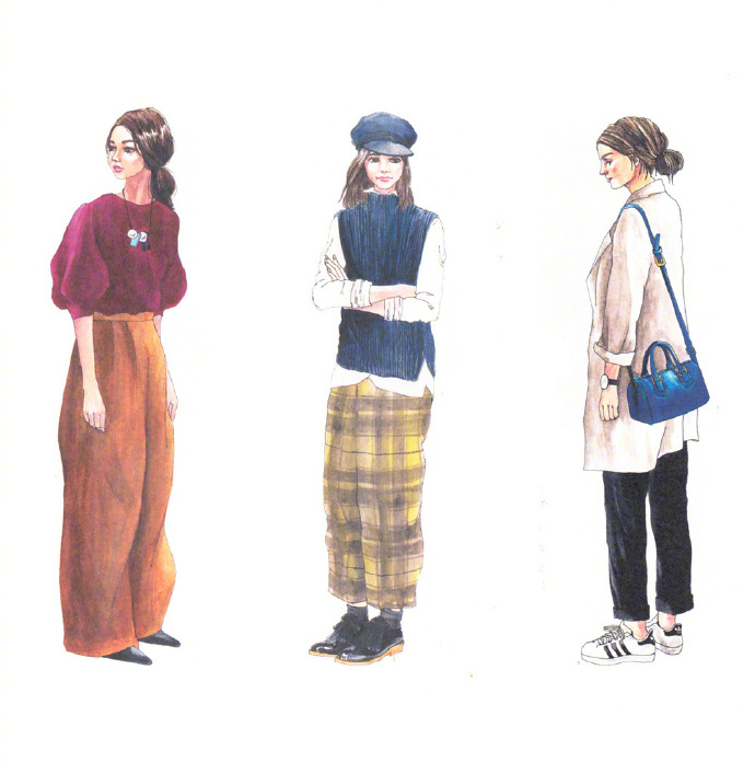 人气插画家的女性时髦穿搭插画手册