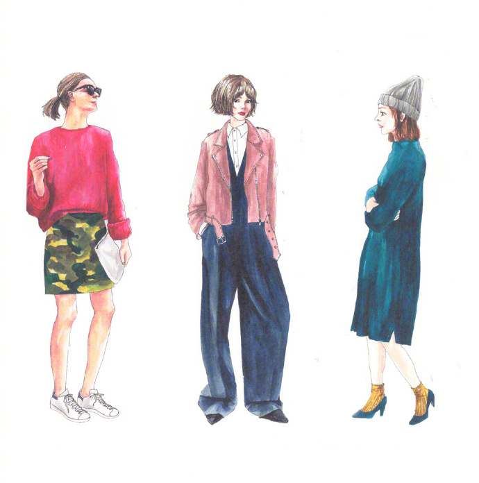 人气插画家的女性时髦穿搭插画手册