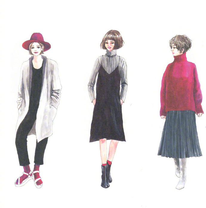 人气插画家的女性时髦穿搭插画手册