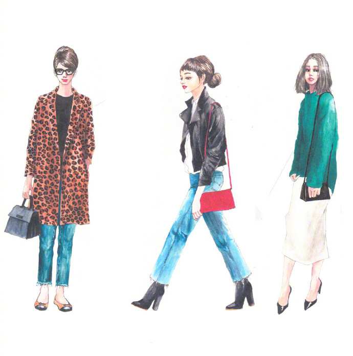人气插画家的女性时髦穿搭插画手册