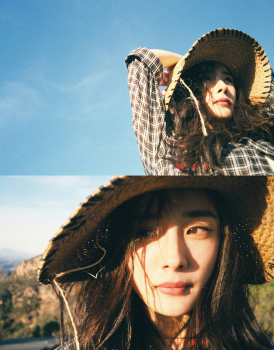 北京美女明星杨幂休闲风街拍图片