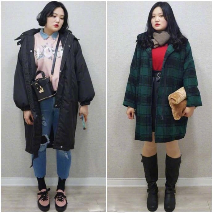 小仙女秋冬胖女孩穿衣搭配图片