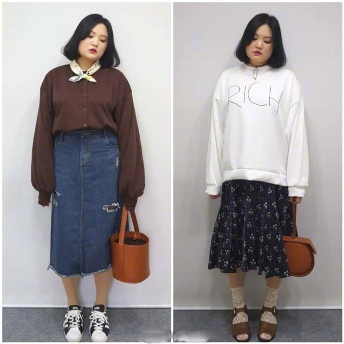 小仙女秋冬胖女孩穿衣搭配图片