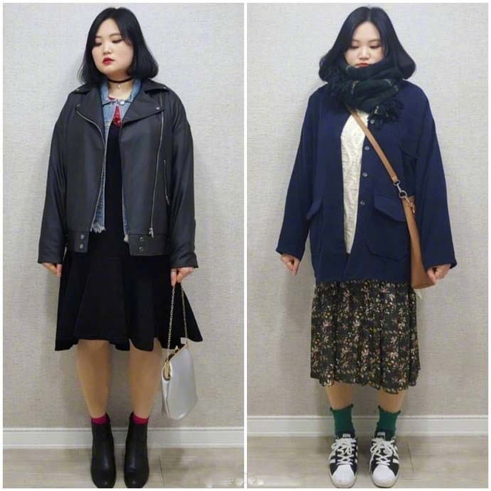 小仙女秋冬胖女孩穿衣搭配图片