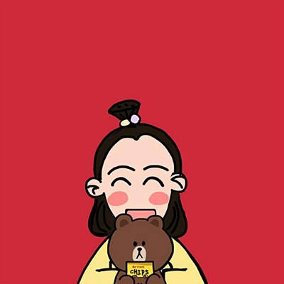 qq动漫情侣头像呆萌两张配对无水印