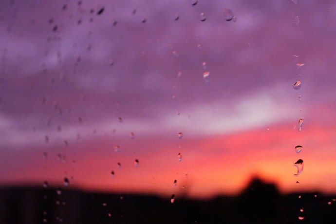 雨后黄昏风景图片