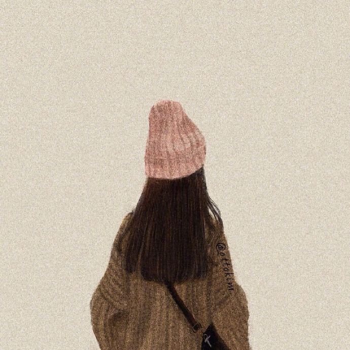 插画师OTTOKIM笔下女孩的背影头像图片