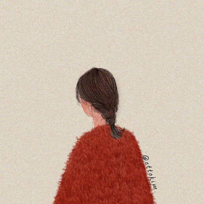 插画师OTTOKIM笔下女孩的背影头像图片
