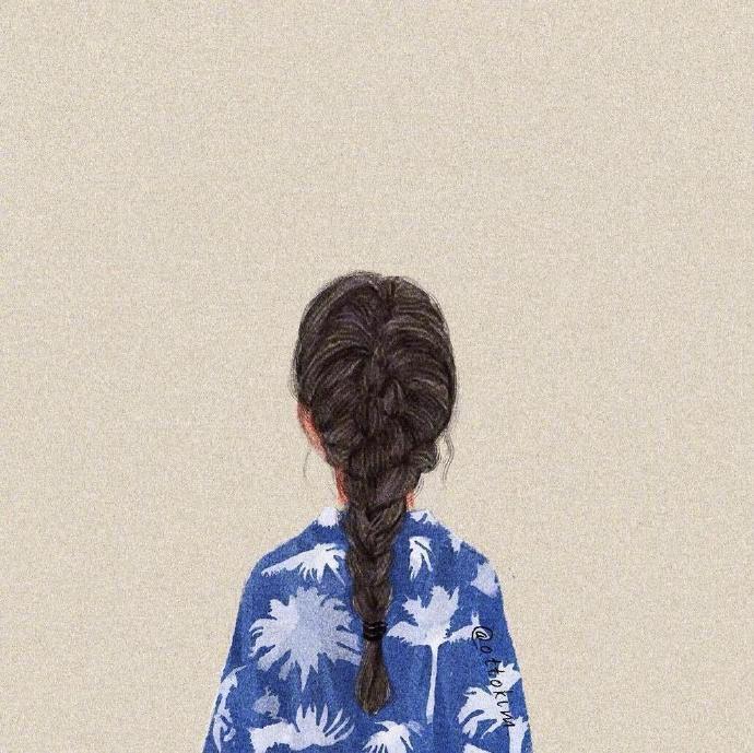 插画师OTTOKIM笔下女孩的背影头像图片