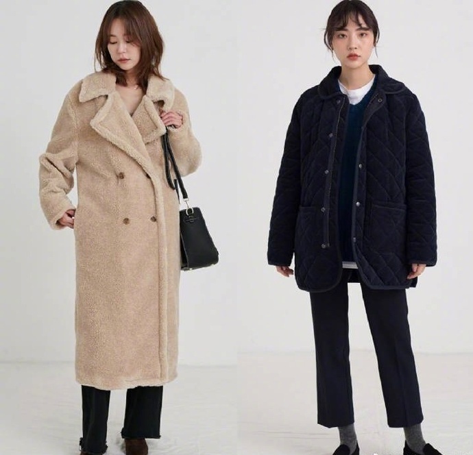 羊羔毛翻领夹克棉服大衣搭配Look