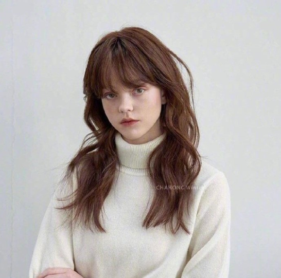 冬季的棕色长短发发型美女合集