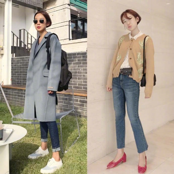 气质短发美女小姐姐初冬率性穿搭