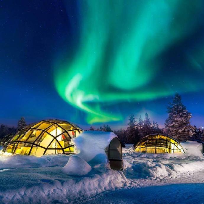 芬兰Kakslauttanen Arctic Resort冰屋酒店风景图片