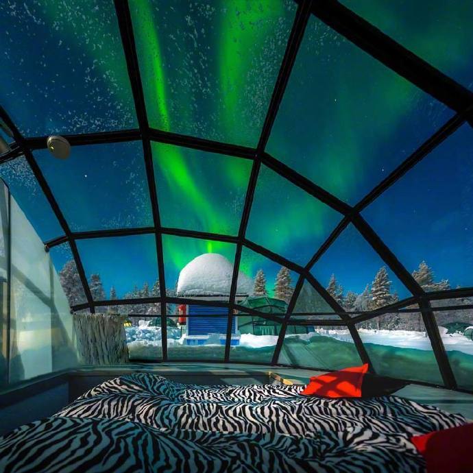 芬兰Kakslauttanen Arctic Resort冰屋酒店风景图片