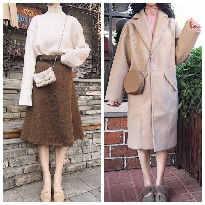 温柔的冬日穿搭参考