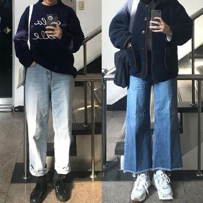 学生党休闲简约深色系日常十足的减龄耐看