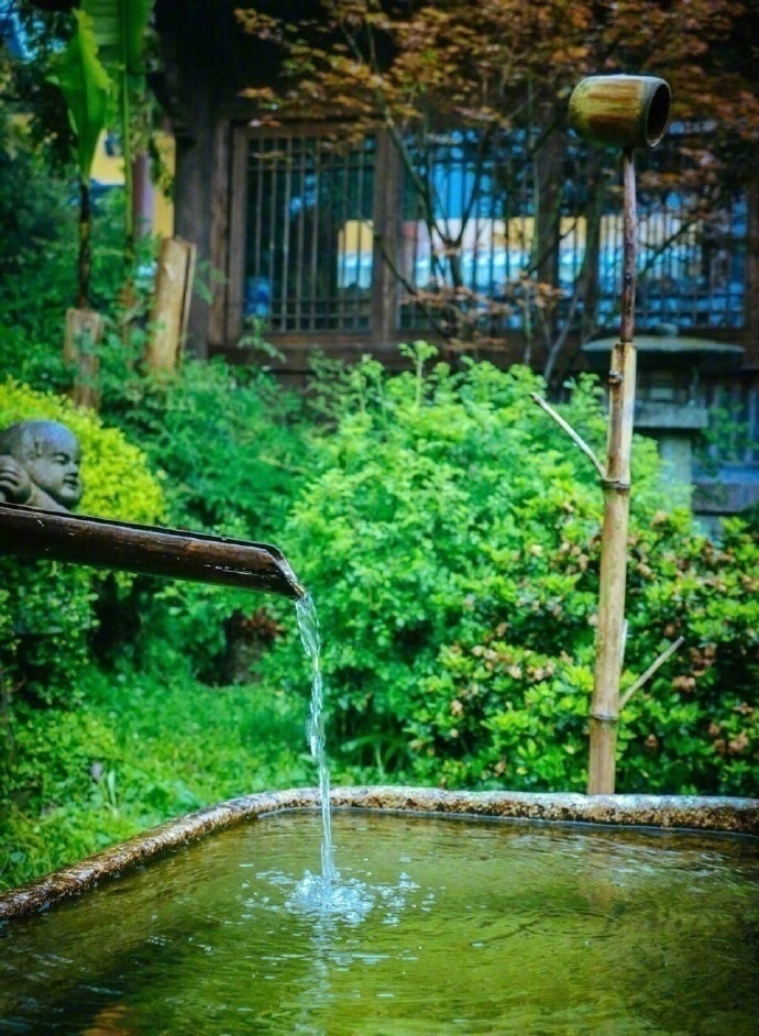 绿意盎然杭州灵隐寺美景图片