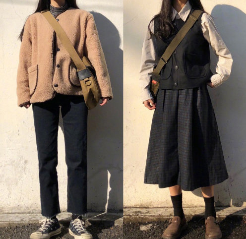 适合娇小女生的清纯学生风穿搭参考
